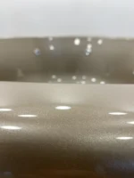 Badtunna med akrylinsatsen integrerad kamin