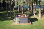 Jacuzzi akryl badtunna med integrerad kamin 10